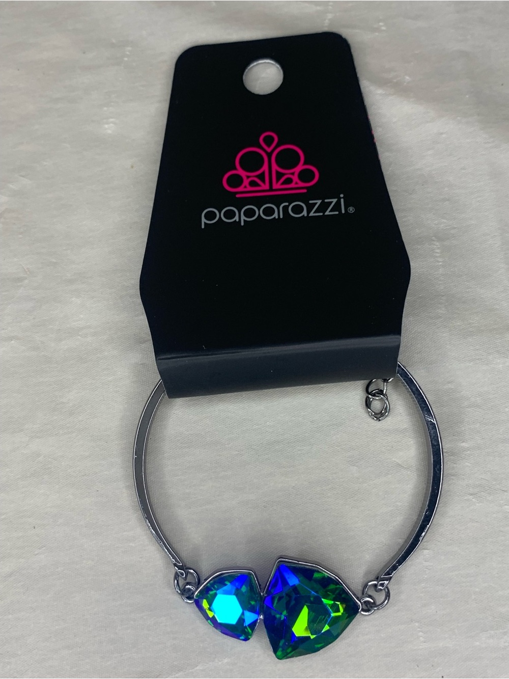 Paparazzi Blue Green Iridescent Crystal Bracelet